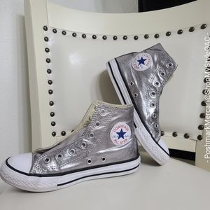 Silver Metalic high tops